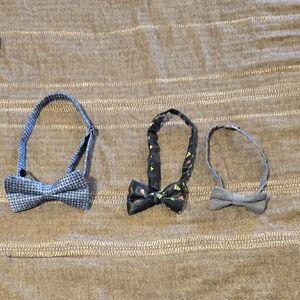 Kids Bow Tie Set - Blue, Black & Gray